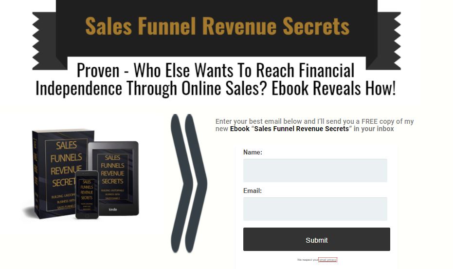 lead magnet page for sales funnel