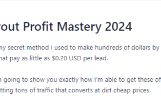 Low Payout Profit Mastery 2024